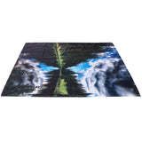 Shower Curtain Landscape Pattern Bath Curtain Set with Rings Home Bathroom Decoration180x180cm