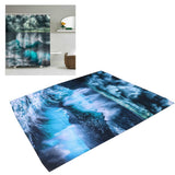 Innovative Shower Curtain with Hanging Rings Bath Curtain Home Bathroom Accessory150x180cm - Extra Image