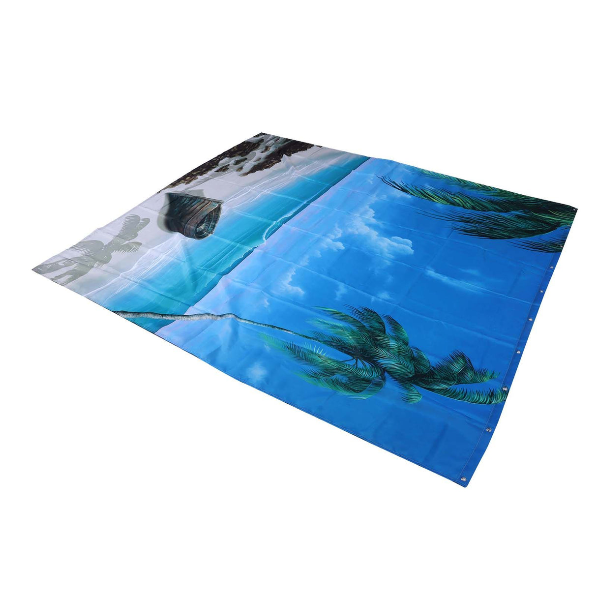Shower Curtain Set with Hanging Rings No‑Punching Bath Curtain Bathroom Accessory180x180cm