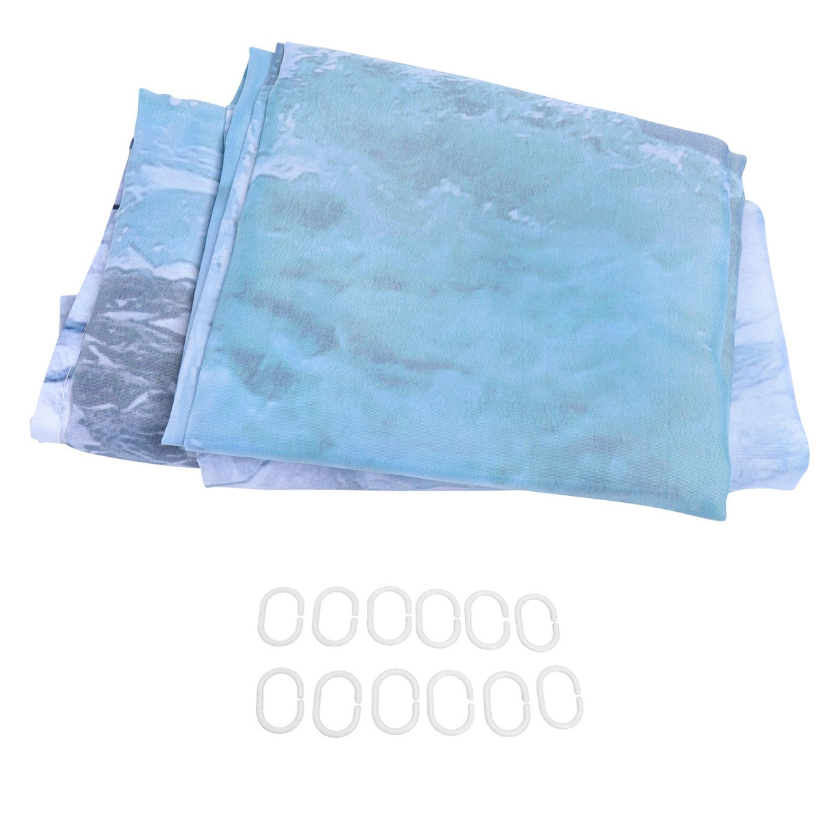 Shower Curtain with 12 Hooks Waterproof Shower Curtain Set for Bathroom Supplies180x180 cm