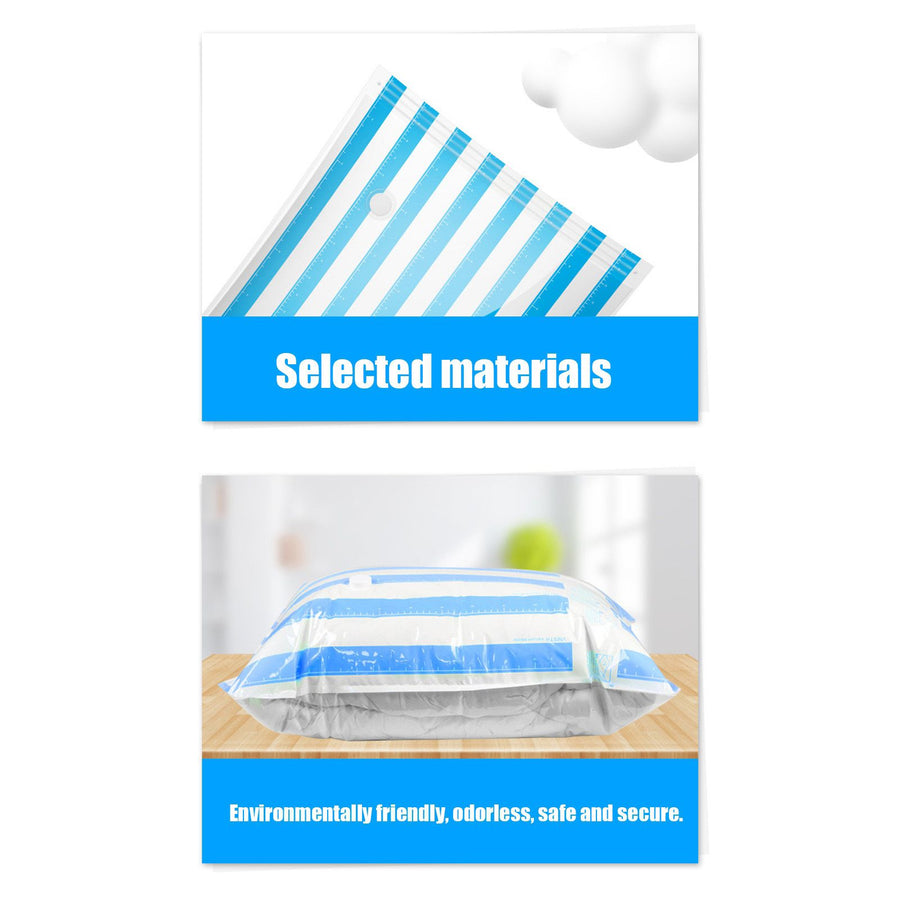 10Pcs/Set 12C Vacuum Storage Bag Space Saving Compressed Bag with 3.5cm Thread Air Inlet 100 x 80 cm