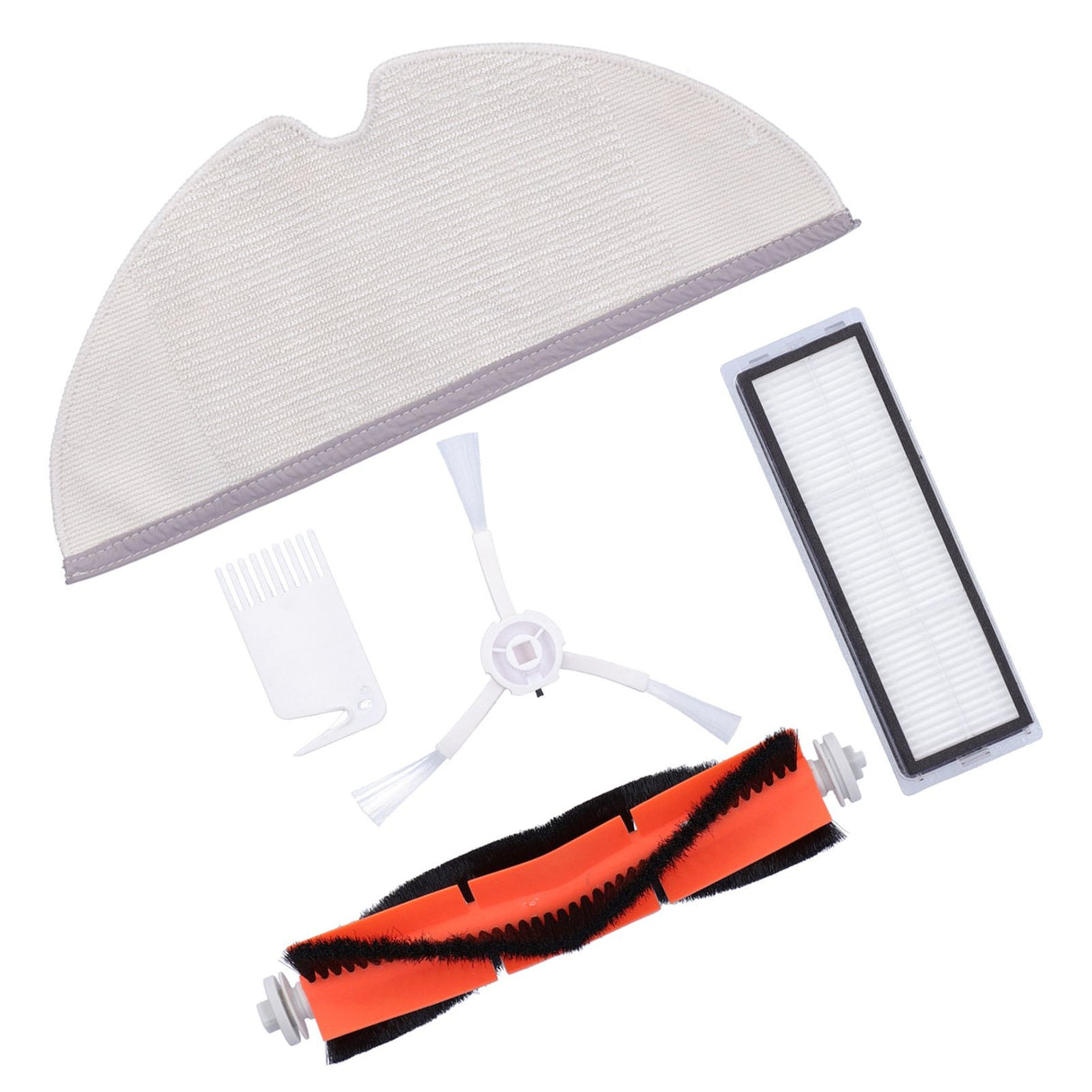Main Brush Side Brush Filter Screen Cleaning Brush Mop Replacement Kit Fit for Xiaomi 1C Sweeper