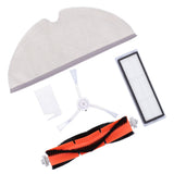Main Brush Side Brush Filter Screen Cleaning Brush Mop Replacement Kit Fit for Xiaomi 1C Sweeper
