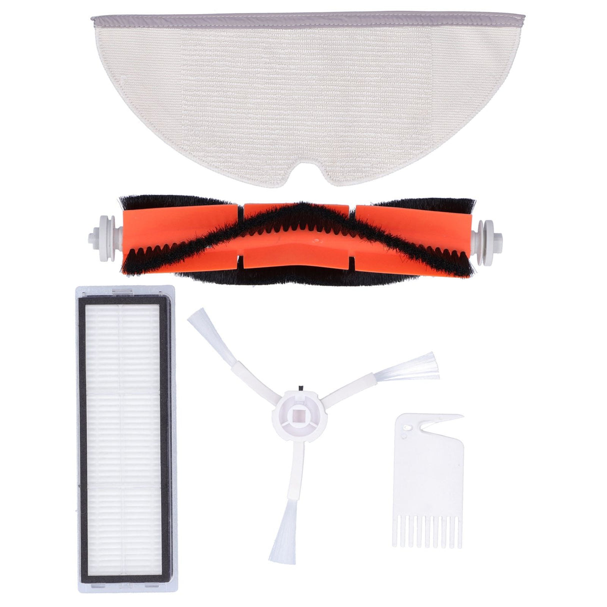Main Brush Side Brush Filter Screen Cleaning Brush Mop Replacement Kit Fit for Xiaomi 1C Sweeper