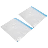 2Pcs Vacuum Storage Bag Space Saving Compressed Sealed Travel Bag with 3.5cm Thread Air InletM:32x26CM