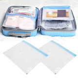 2Pcs Vacuum Storage Bag Space Saving Compressed Sealed Travel Bag with 3.5cm Thread Air InletM:32x26CM