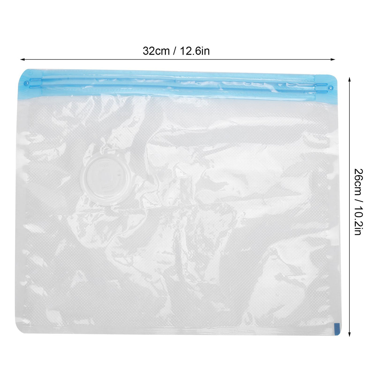 2Pcs Vacuum Storage Bag Space Saving Compressed Sealed Travel Bag with 3.5cm Thread Air InletM:32x26CM
