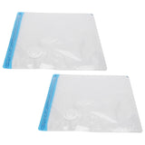2Pcs Vacuum Storage Bag Space Saving Compressed Sealed Travel Bag with 3.5cm Thread Air InletL:36x32CM - 45-Degree Angle