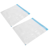 2Pcs Vacuum Storage Bag Space Saving Compressed Sealed Travel Bag with 3.5cm Thread Air InletL:36x32CM - Rear View