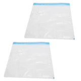 2Pcs Vacuum Storage Bag Space Saving Compressed Sealed Travel Bag with 3.5cm Thread Air InletL:36x32CM
