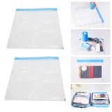 2Pcs Vacuum Storage Bag Space Saving Compressed Sealed Travel Bag with 3.5cm Thread Air InletL:36x32CM - Extra Image