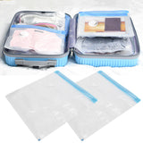 2Pcs Vacuum Storage Bag Space Saving Compressed Sealed Travel Bag with 3.5cm Thread Air InletL:36x32CM