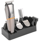 6in 1 Electric Hair Clipper Trimmer Portable Hair Cutting Machine Styling Tool USB Charging - Top-Down View