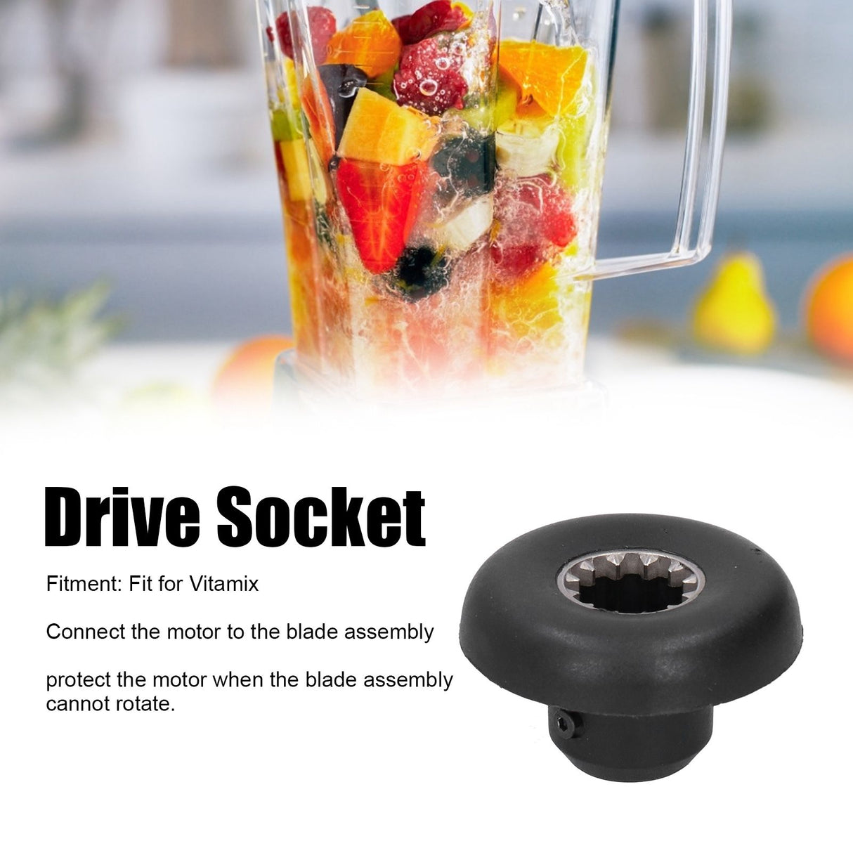 Blender Drive Socket Replacement with Wrench Practical Accessory Fit for Vitamix
