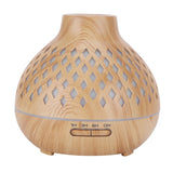 400ml Light Wood Grain Air Diffuser Electric Aroma Humidifier with Ambient Night Lamp 100‑240VAU Plug - Front View