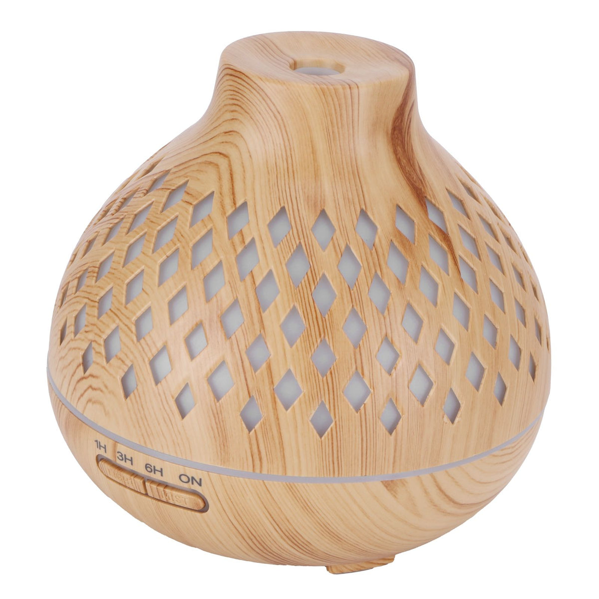 400ml Light Wood Grain Air Diffuser Electric Aroma Humidifier with Ambient Night Lamp 100‑240VAU Plug