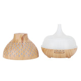 400ml Light Wood Grain Air Diffuser Electric Aroma Humidifier with Ambient Night Lamp 100‑240VAU Plug - 45-Degree Angle