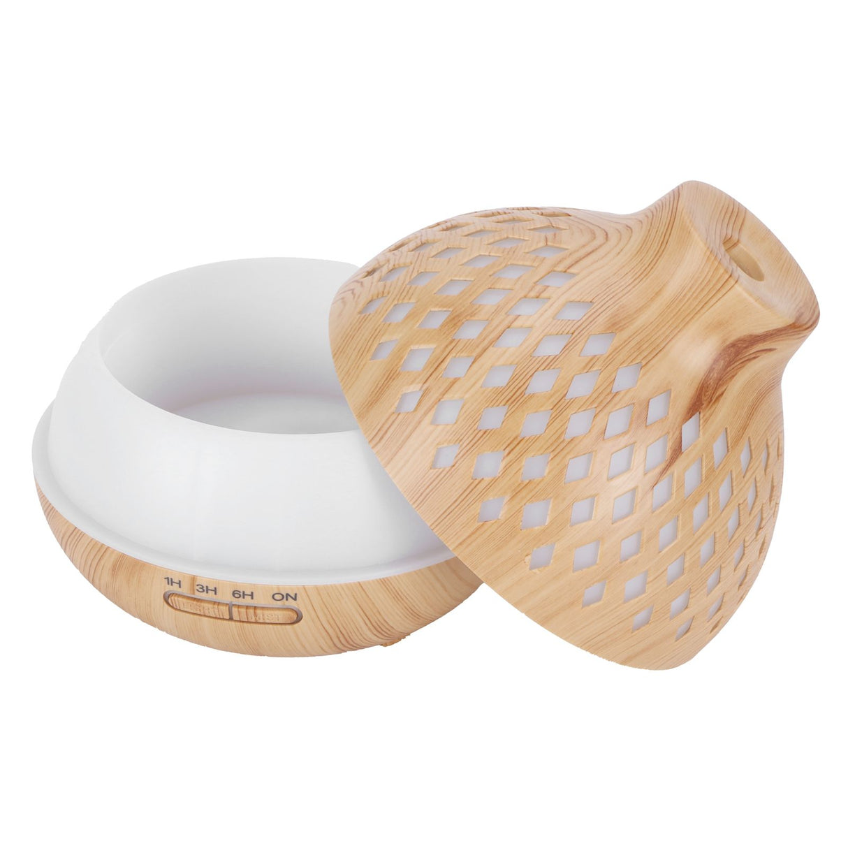 400ml Light Wood Grain Air Diffuser Electric Aroma Humidifier with Ambient Night Lamp 100‑240VAU Plug
