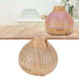 400ml Light Wood Grain Air Diffuser Electric Aroma Humidifier with Ambient Night Lamp 100‑240VAU Plug
