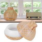 400ml Light Wood Grain Air Diffuser Electric Aroma Humidifier with Ambient Night Lamp 100‑240VAU Plug