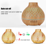 400ml Light Wood Grain Air Diffuser Electric Aroma Humidifier with Ambient Night Lamp 100‑240VAU Plug