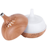 400ml Aroma Diffuser WIFI Control Wood Grain Aromatherapy Humidifier Colorful Night Light 100-240VAU Plug - 45-Degree Angle