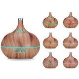 400ml Aroma Diffuser WIFI Control Wood Grain Aromatherapy Humidifier Colorful Night Light 100-240VAU Plug