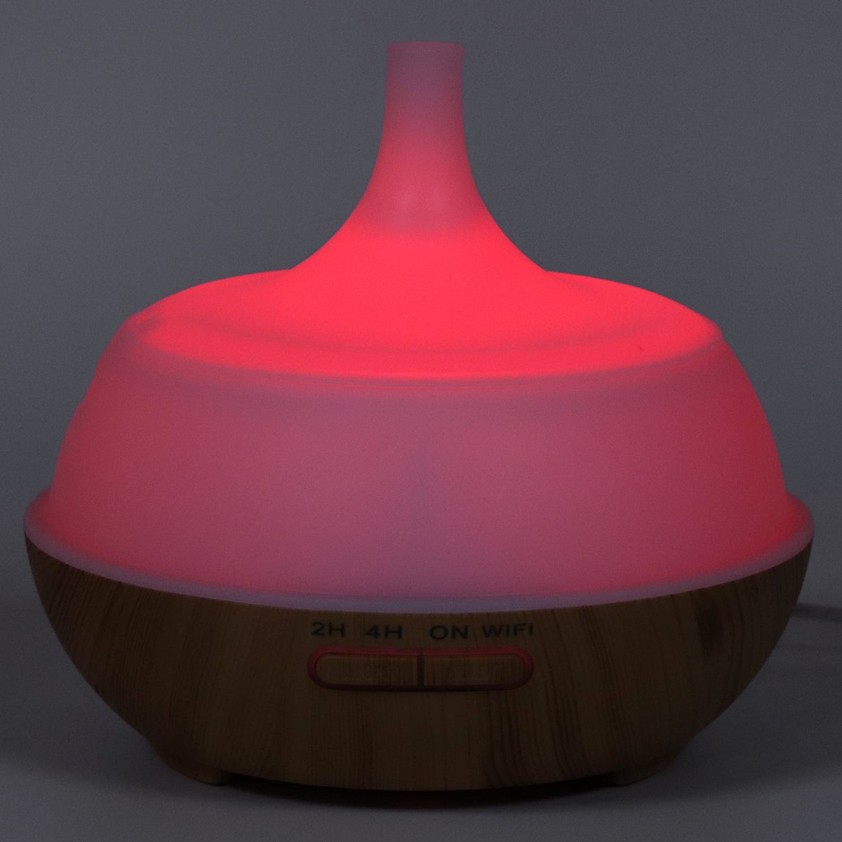 400ml Aroma Diffuser WIFI Control Wood Grain Aromatherapy Humidifier Colorful Night Light 100-240VAU Plug
