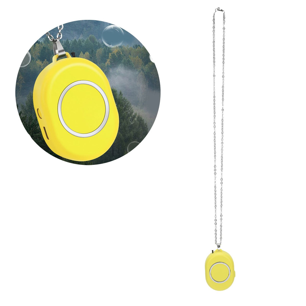 USB Rechargeable Portable Neck Hanging Air Purifier Wearable Negative Ion Air Cleaner Necklace