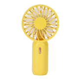 Mini Handheld Electric Fan with Adjustable Wind Speed Portable USB Fan for Home OfficeYellow