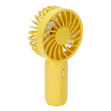 Mini Handheld Electric Fan with Adjustable Wind Speed Portable USB Fan for Home OfficeYellow