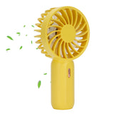 Mini Handheld Electric Fan with Adjustable Wind Speed Portable USB Fan for Home OfficeYellow - Extra Image