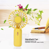 Mini Handheld Electric Fan with Adjustable Wind Speed Portable USB Fan for Home OfficeYellow