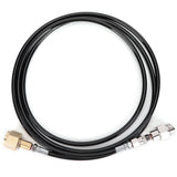 100in CGA320 CO2 Cylinder Refilling Soda Adapter Hose Kit Soda Accessories Black - Low Angle