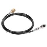 W21.8-14 Soda Hose Adapter Kit CO2 Cylinder Refilling Tube Accessories 100in Black - Top-Down View