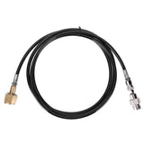 W21.8-14 Soda Hose Adapter Kit CO2 Cylinder Refilling Tube Accessories 100in Black - Rear View