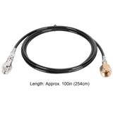 W21.8-14 Soda Hose Adapter Kit CO2 Cylinder Refilling Tube Accessories 100in Black