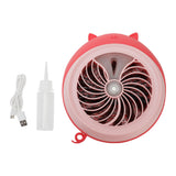 Cute Desktop Mini Fan Portable Humidifying Mist Spray Fan for Home Office SuppliesPink Pig
