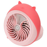 Cute Desktop Mini Fan Portable Humidifying Mist Spray Fan for Home Office SuppliesPink Pig