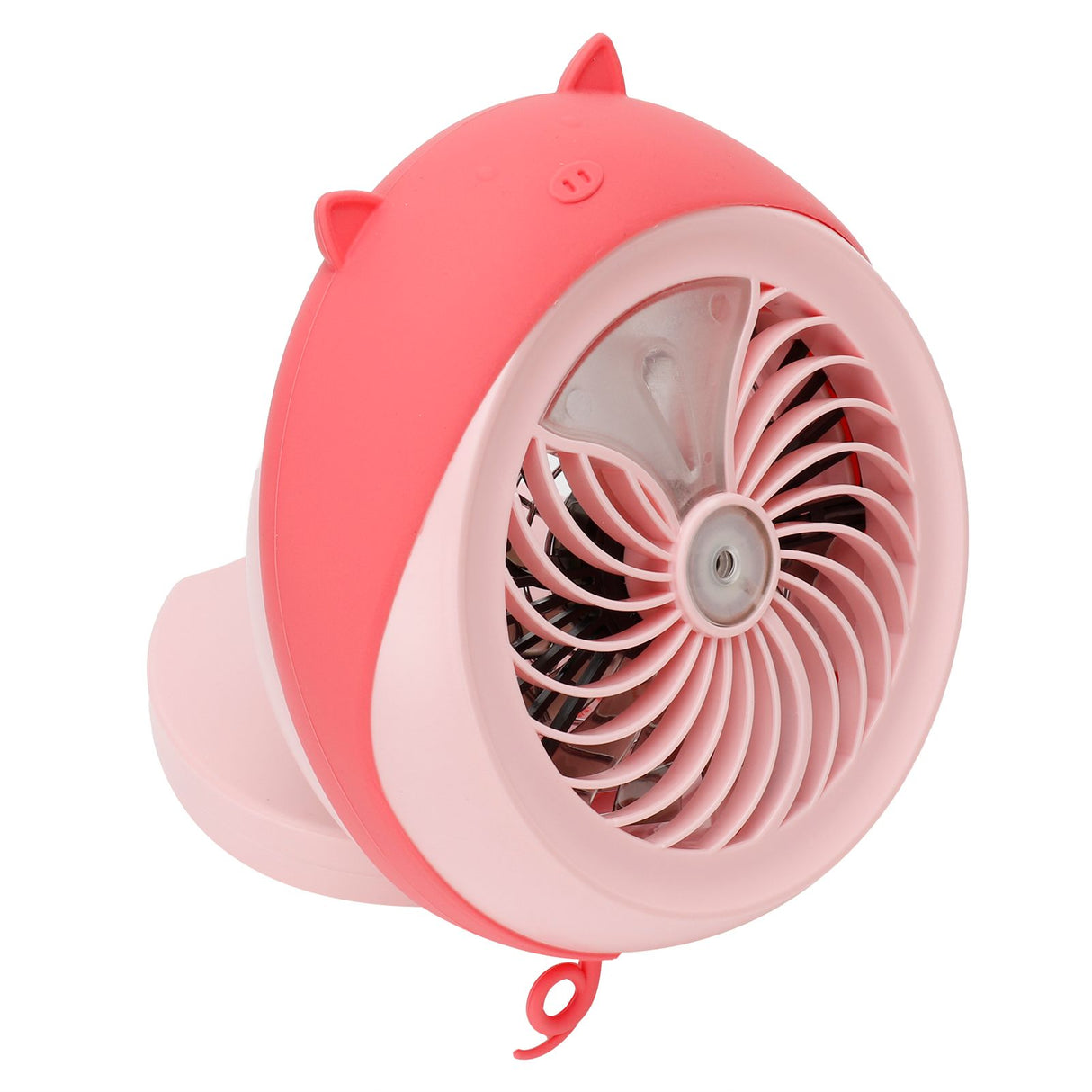 Cute Desktop Mini Fan Portable Humidifying Mist Spray Fan for Home Office SuppliesPink Pig