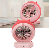 Cute Desktop Mini Fan Portable Humidifying Mist Spray Fan for Home Office SuppliesPink Pig - Extra Image