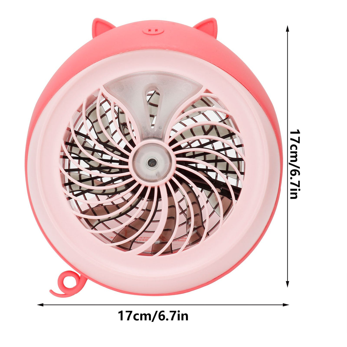 Cute Desktop Mini Fan Portable Humidifying Mist Spray Fan for Home Office SuppliesPink Pig