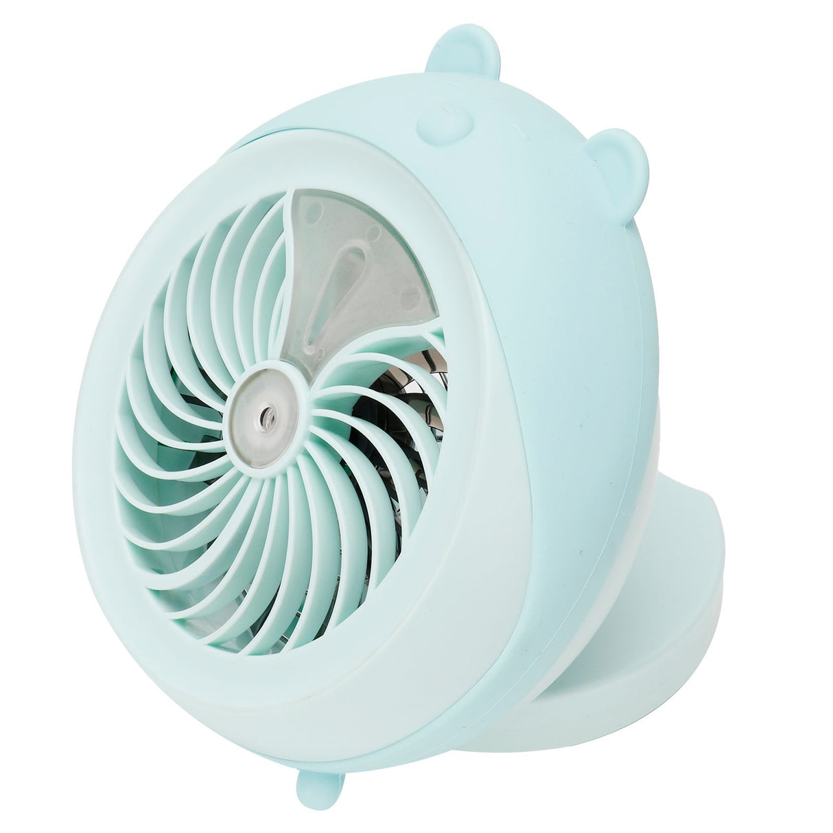 Cute Desktop Mini Fan Portable Humidifying Mist Spray Fan for Home Office SuppliesBlue Bear