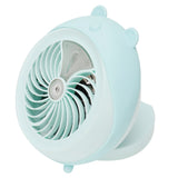 Cute Desktop Mini Fan Portable Humidifying Mist Spray Fan for Home Office SuppliesBlue Bear - Top-Down View