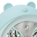 Cute Desktop Mini Fan Portable Humidifying Mist Spray Fan for Home Office SuppliesBlue Bear