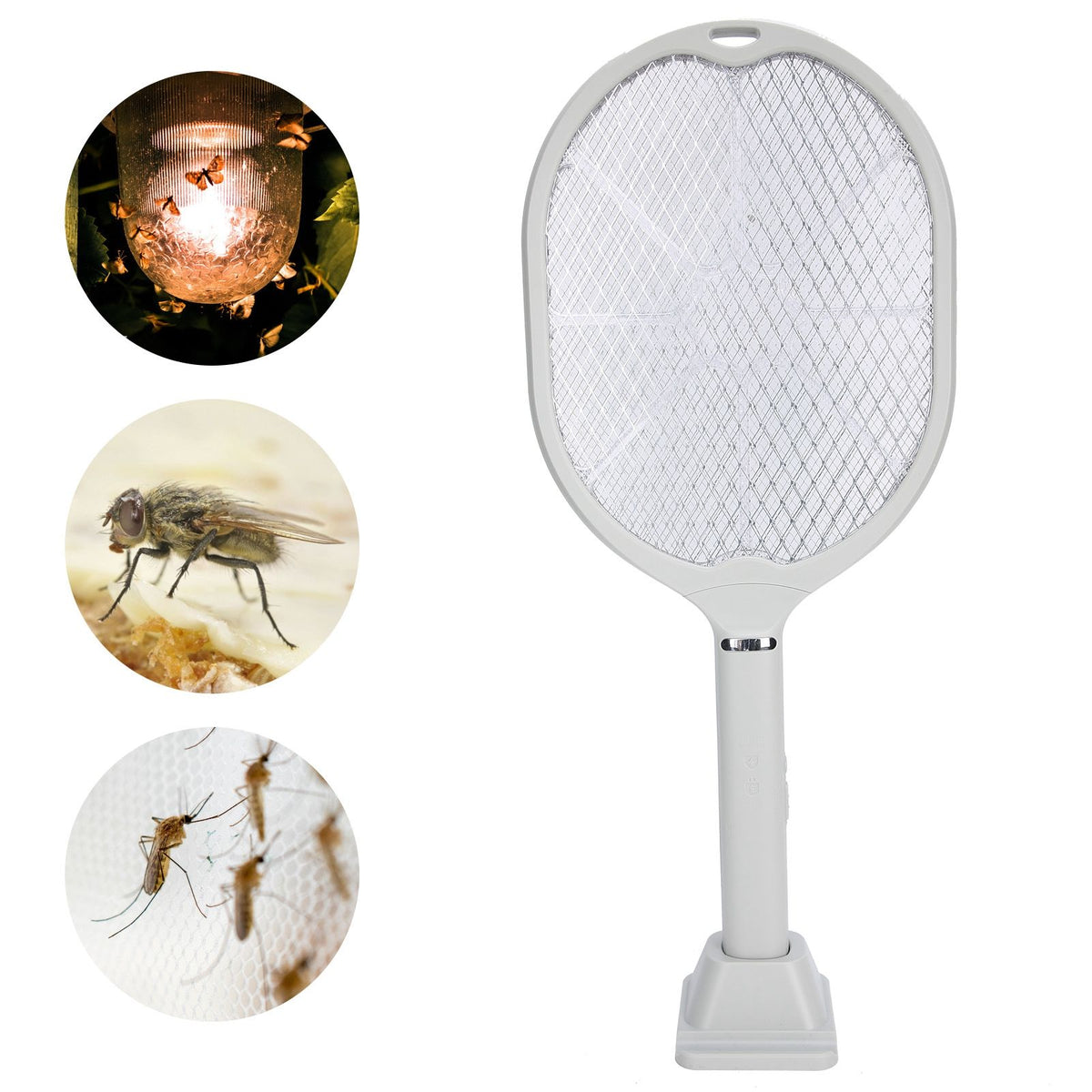 Electric Mosquito Swatter USB Charging 2 in 1 Mosquito Killer Lamp Racket for Home Use