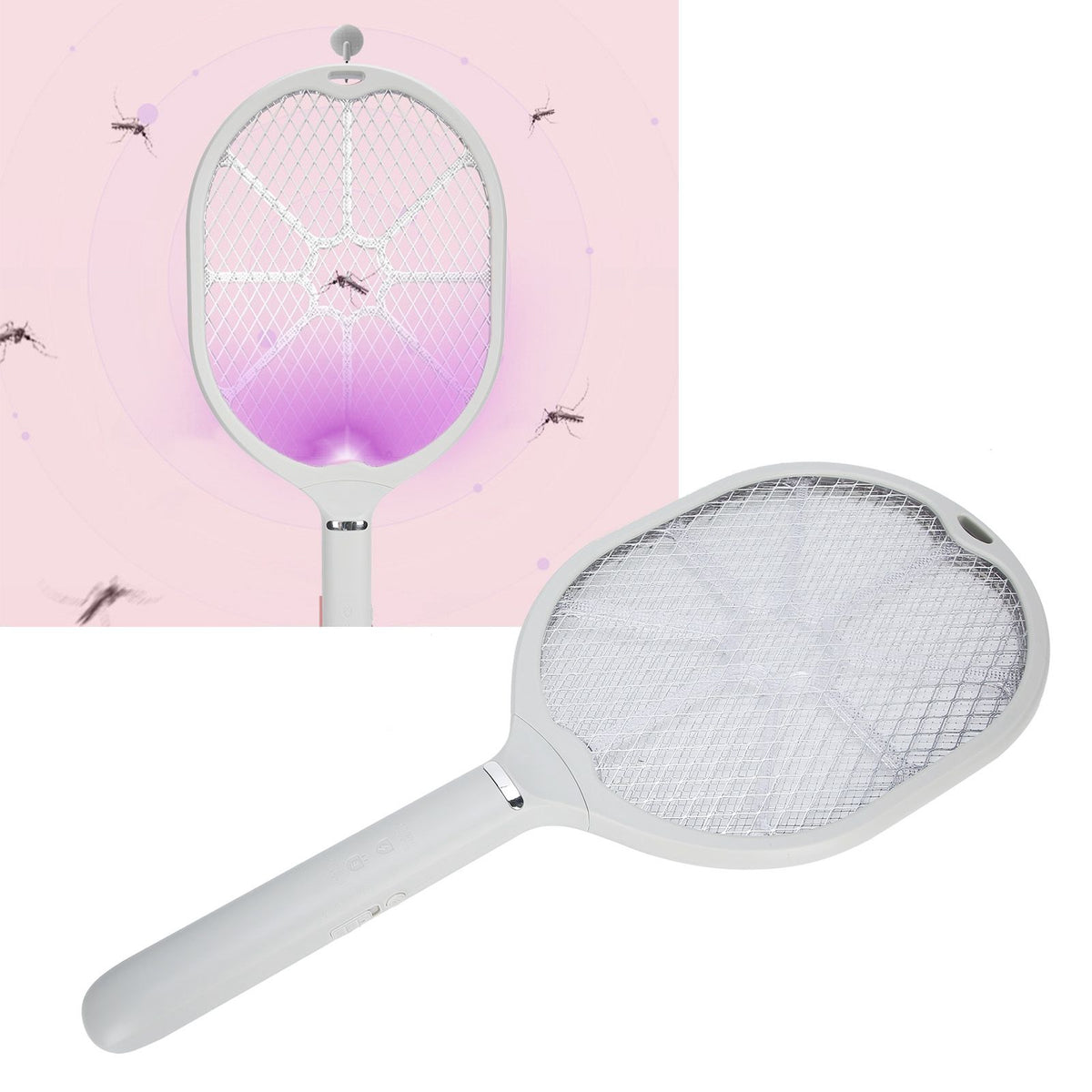 Electric Mosquito Swatter USB Charging 2 in 1 Mosquito Killer Lamp Racket for Home Use