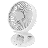 Portable Desk Fan 3 Speed Wind Mini Desktop Fan with Clip for Home Office and BedroomWhite