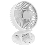 Portable Desk Fan 3 Speed Wind Mini Desktop Fan with Clip for Home Office and BedroomWhite - Rear View