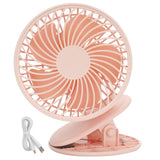 Portable Desk Fan 3 Speed Wind Mini Desktop Fan with Clip for Home Office and BedroomPink